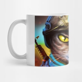 Cat Ukrainian Soldier Mug